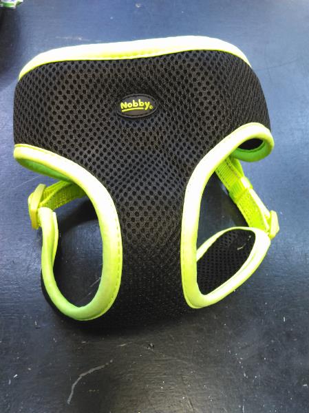 Nobby Harness Black Mesh Reflect neon yellow l 58-69 cm + 54 cm w 20 mm