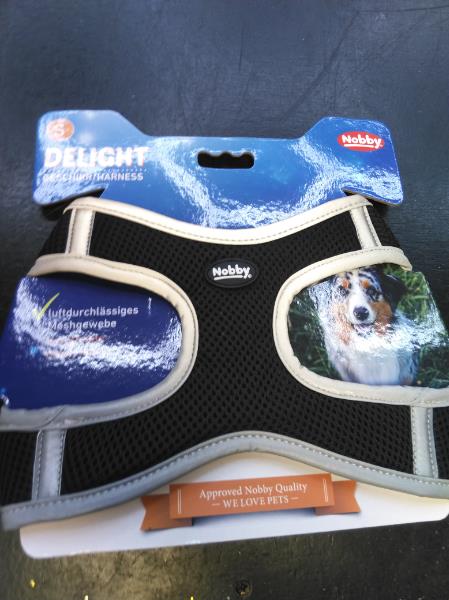 Nobby Mesh Harness DELIGHT black S chest 35-40 cm waist 40-45 cm 15 mm