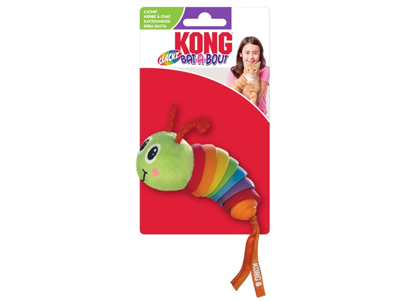 KONG Cat Bat-A-Bout Clackz Caterpillar
