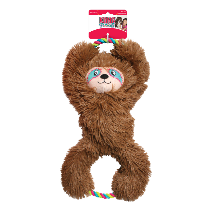 KONG Tuggz Sloth X-Large Dog Toy, in packaging