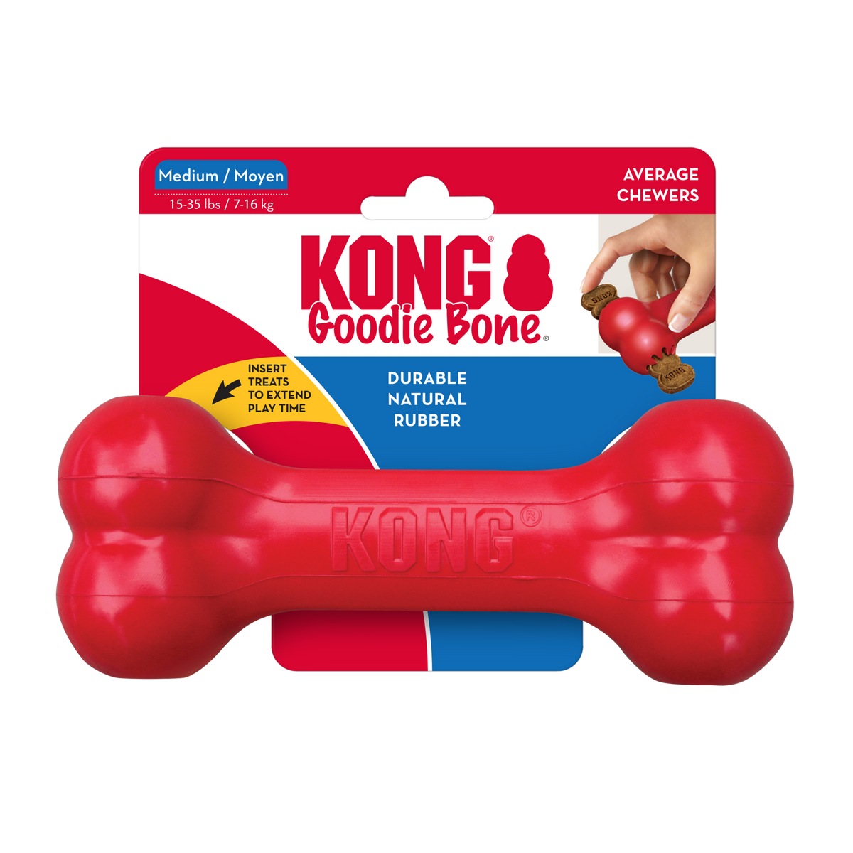KONG Goodie Bone Medium Dog Chew Toy, in packaging
