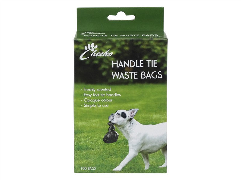 Cheeko Poop Waste Bag Tie Handles X 100 (Dog) 