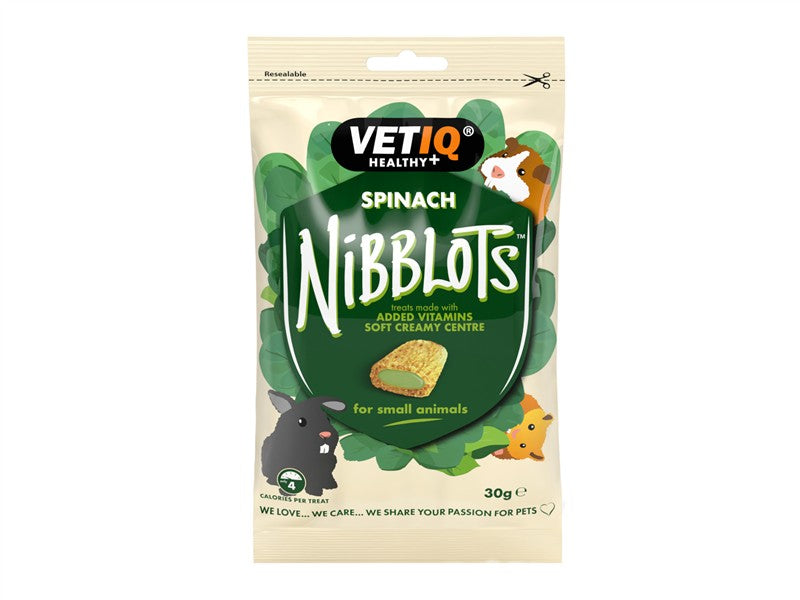 Vetiq Nibblots Small/Medium. Animal Spinach 30g (Small Animal) 