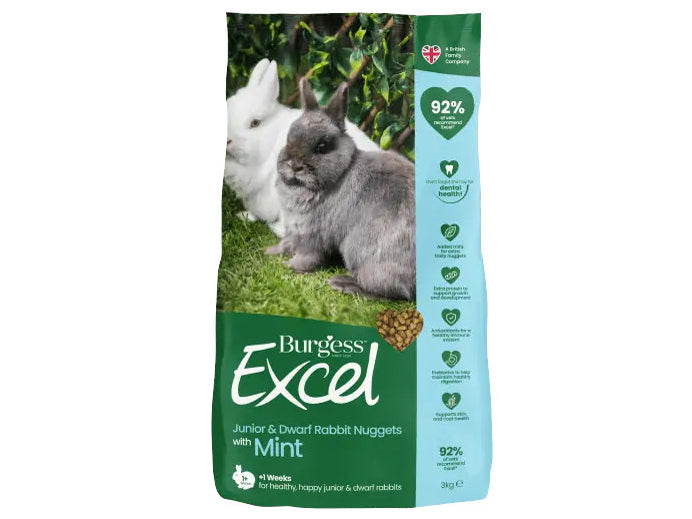 Burgess Excel Junior &amp; Dwarf Rabbit 3kg 