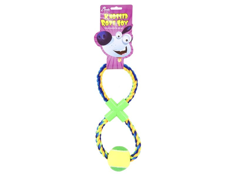 Cheeko Figure 8 Rope Tug + Ball 30cm (Dog) 
