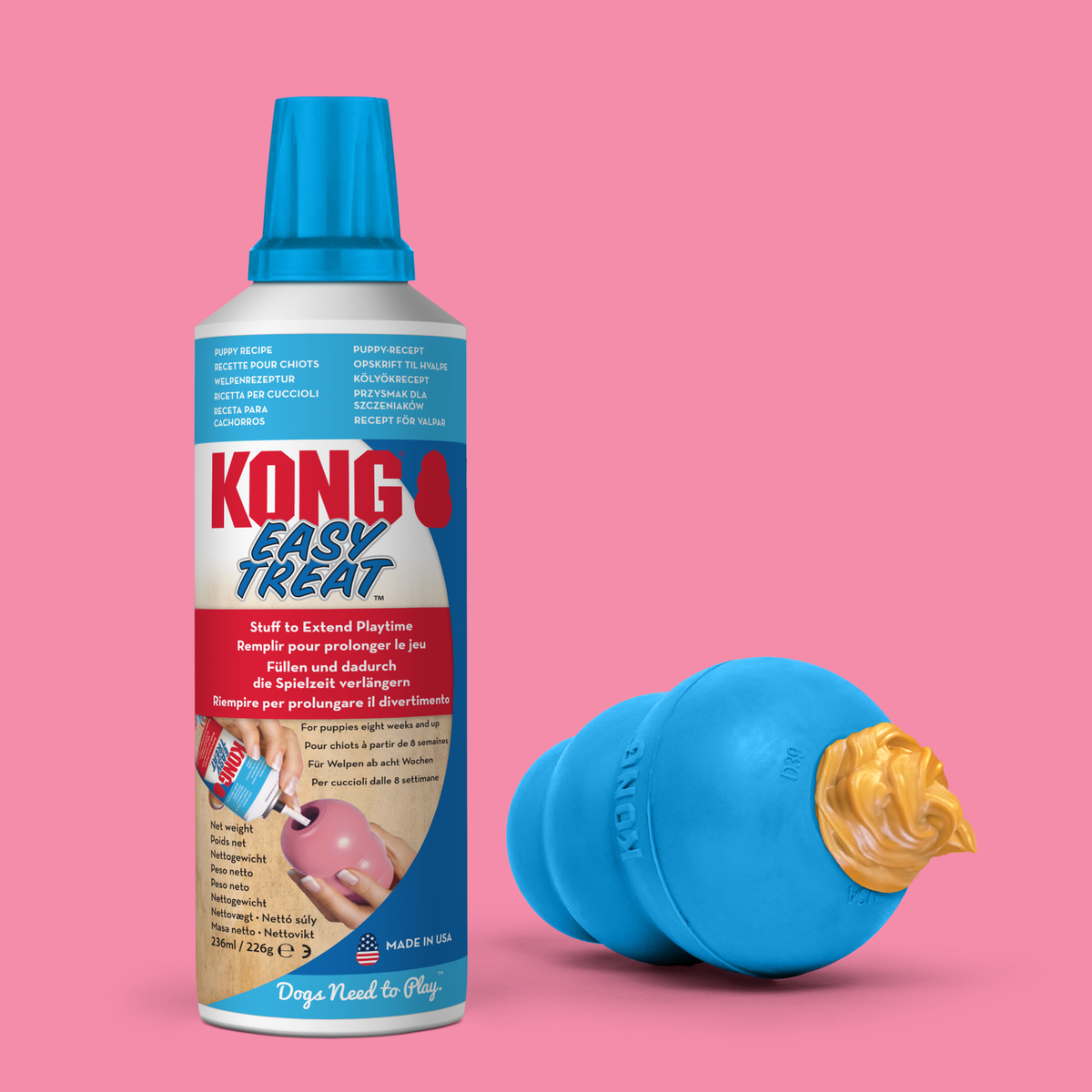 KONG Stuff n Paste Puppy Treat, in use