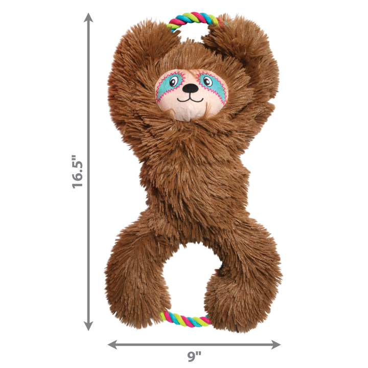 KONG Tuggz Sloth X-Large Dog Toy, dimensions