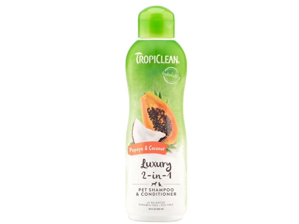 Tropiclean Papaya&amp;Coconut 2IN1 Shampoo/Cond 355ml 