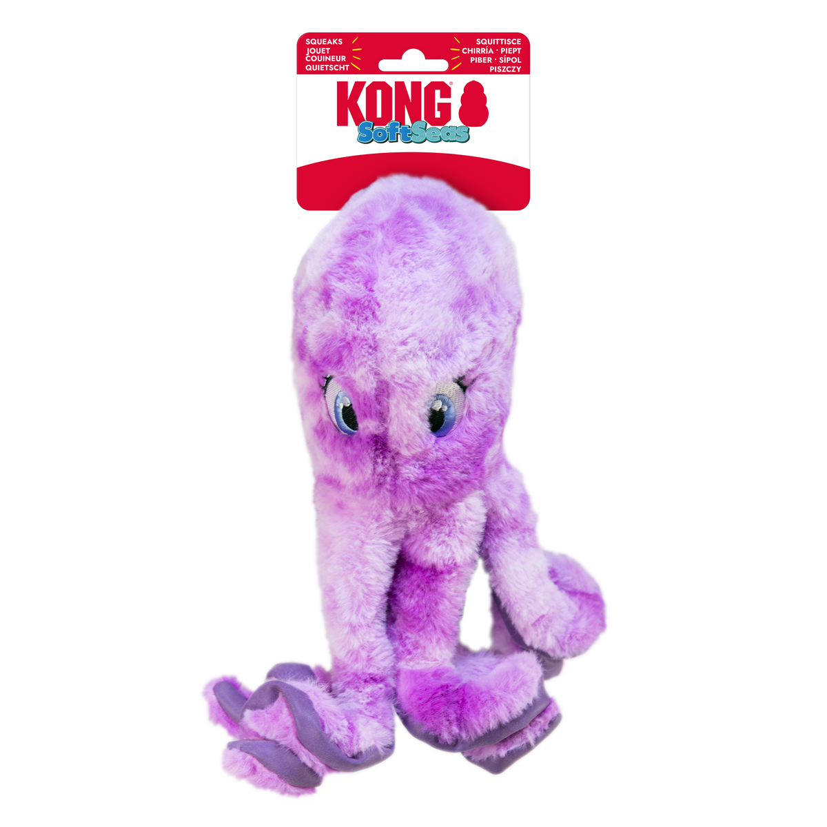 KONG Softseas Octopus Large Dog Toy, in packaging