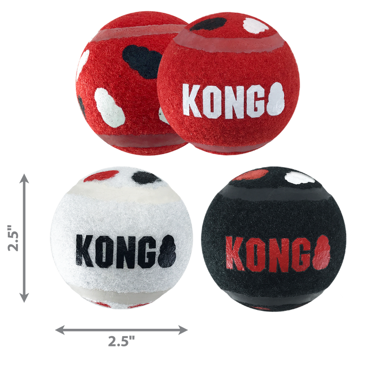 KONG Signature Sports Balls 3 pack Medium, dimensions