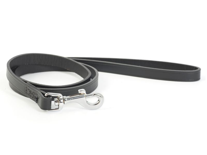 Ancol Sewn Leather Lead Black 12mm X 1M 