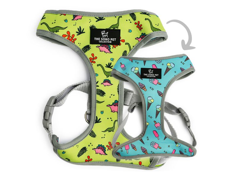 Ancol Soho Reversible Harness Dino/Ice Cream Small 
