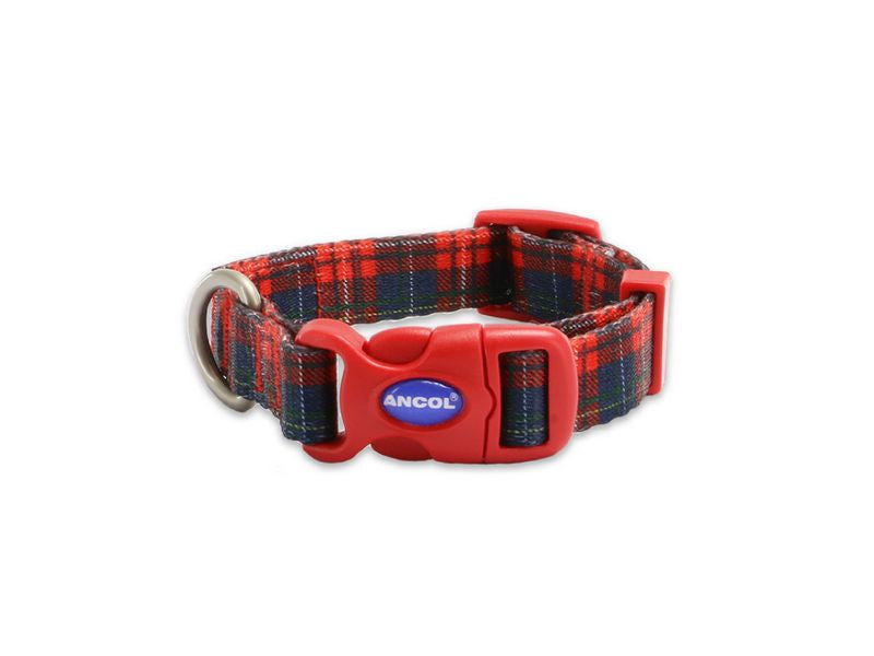 Ancol Soho Tartan Nylon Adj Collar Size 1-2 