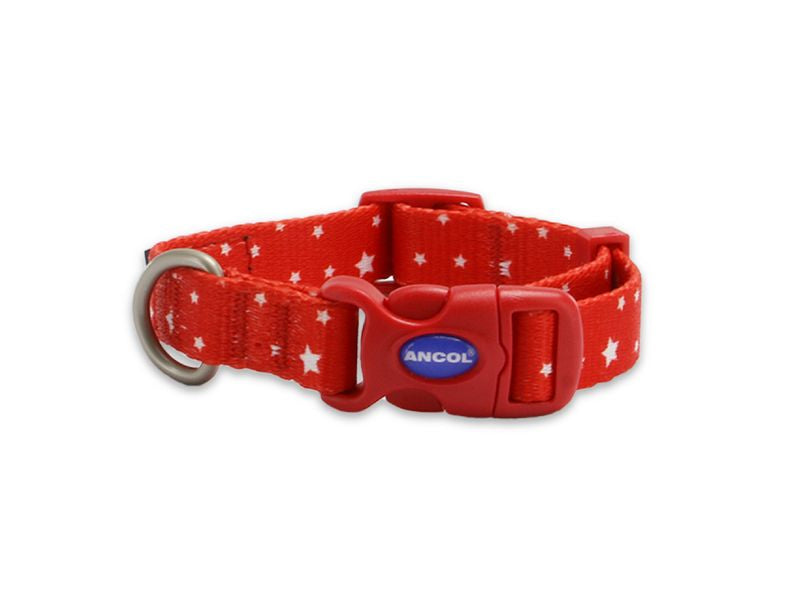 Ancol Soho Star Nylon Adj Collar Size 1-2 