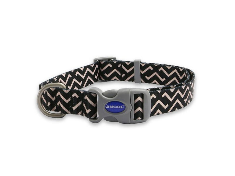 Ancol Soho Zigzag Nylon Adj Collar Size 5-9 