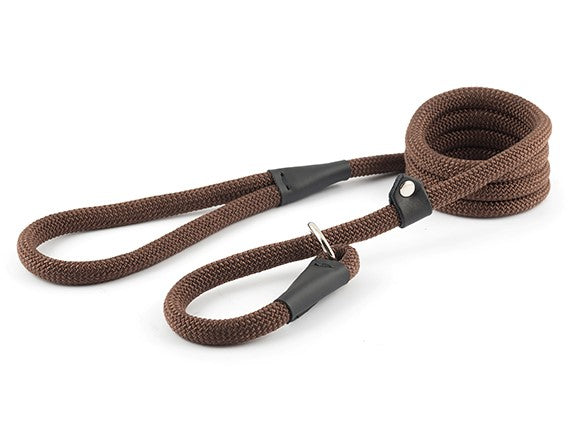 Ancol Deluxe Nyl Brown Rope Slip LEAD12MMX1.5M 