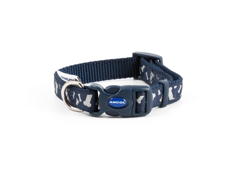 Bones Reflective Adjustable Collar Blue S1-2