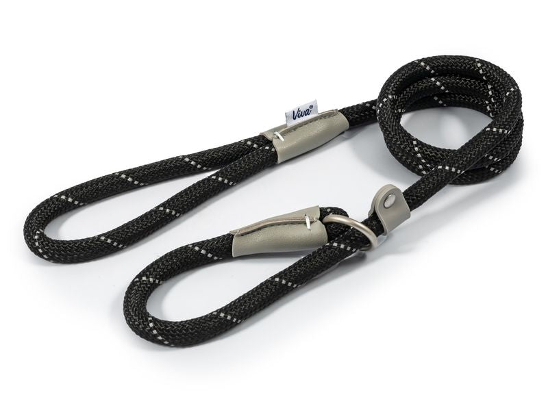 Ancol Viva Rope Slip Lead Black 12MMX1.5M 