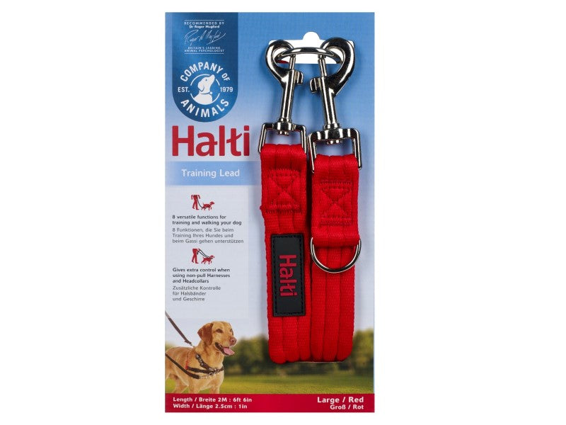 Co. Of Animals Halti Training Lead Large Red 2M 25mm