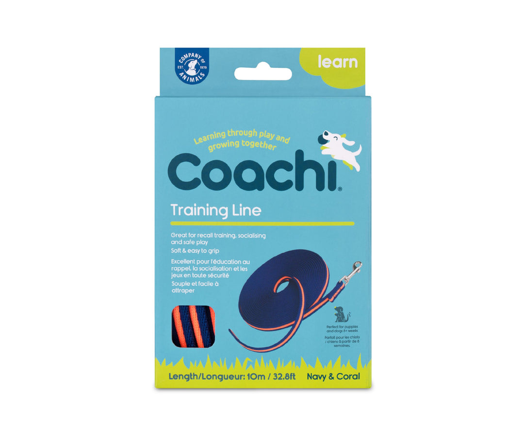 Company of Animals Coachi Training Line Navy and Coral 10M, view 2