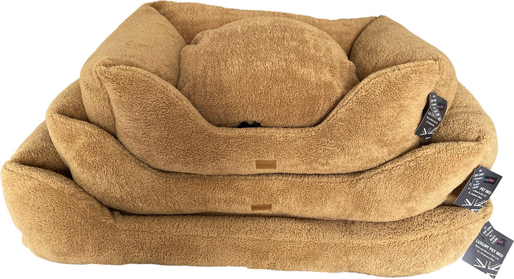 Hem &amp; Boo supersoft rectangular dog bed, brown