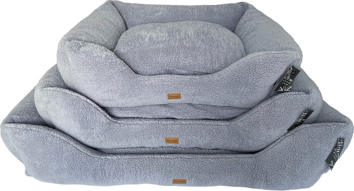 Hem &amp; Boo supersoft rectangular dog bed, dark grey
