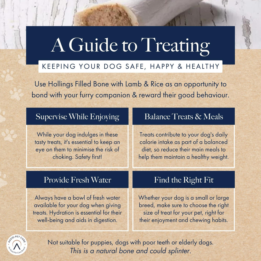 Hollings Lamb and Rice Filled Bone Dog Treat, view 5
