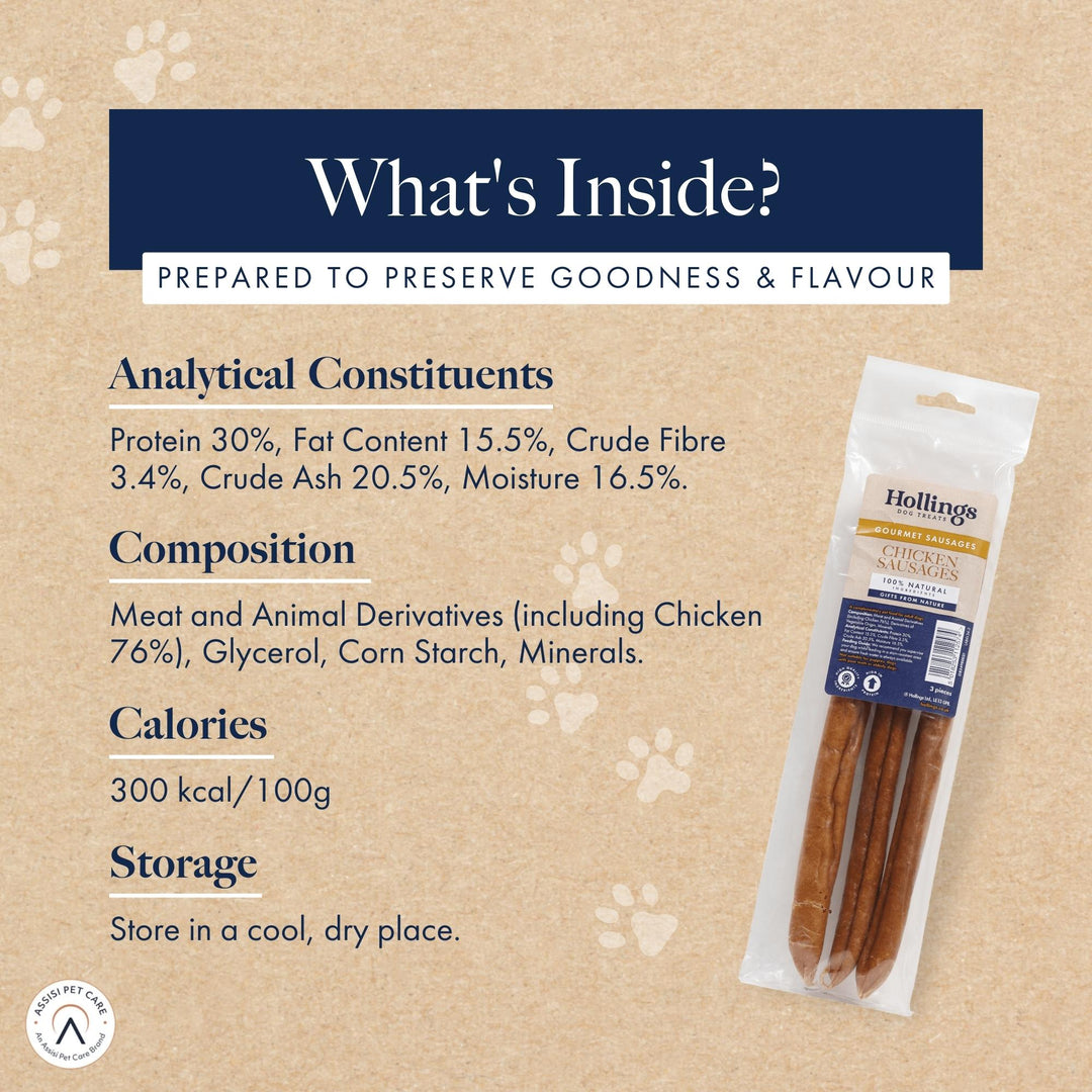 Hollings Chicken Sausages 3 pack, view 4
