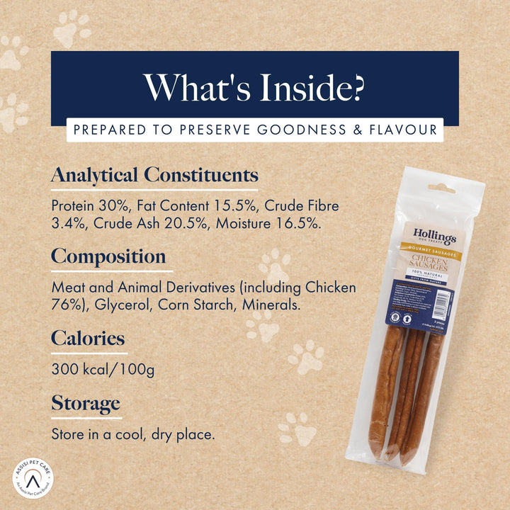 Hollings Chicken Sausages 3 pack, view 4