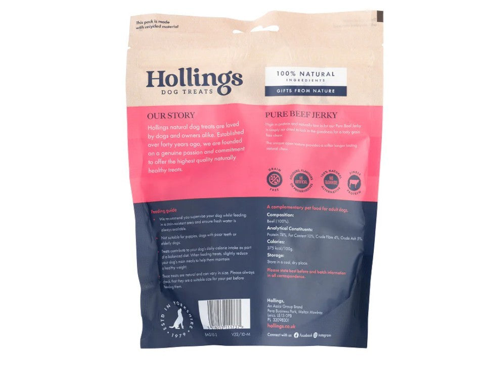 Hollings Pure Beef Jerky 100g Treat