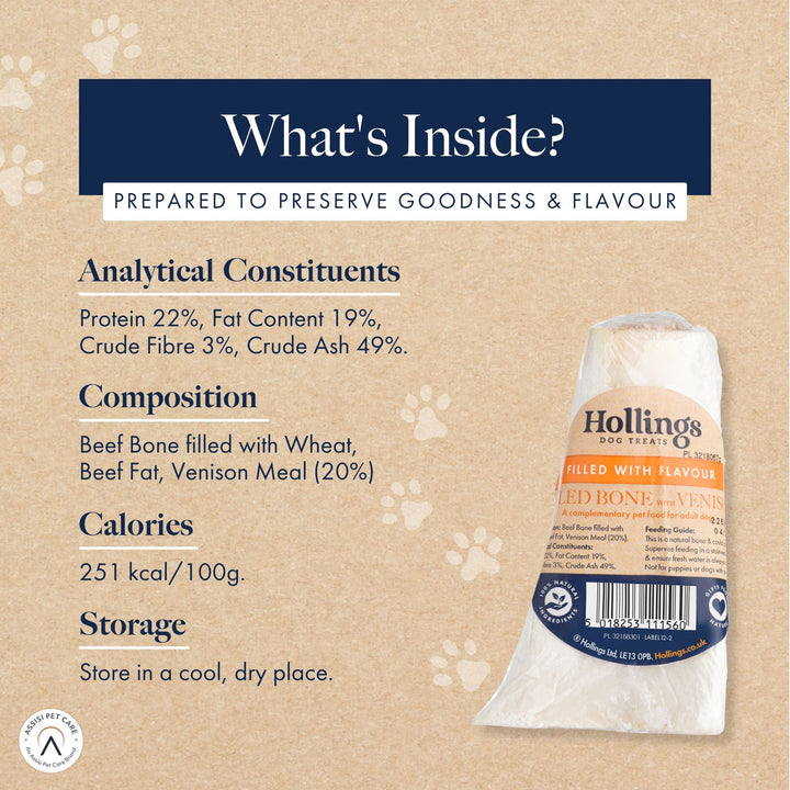Hollings Venison Filled Bone Dog Treat, view 4