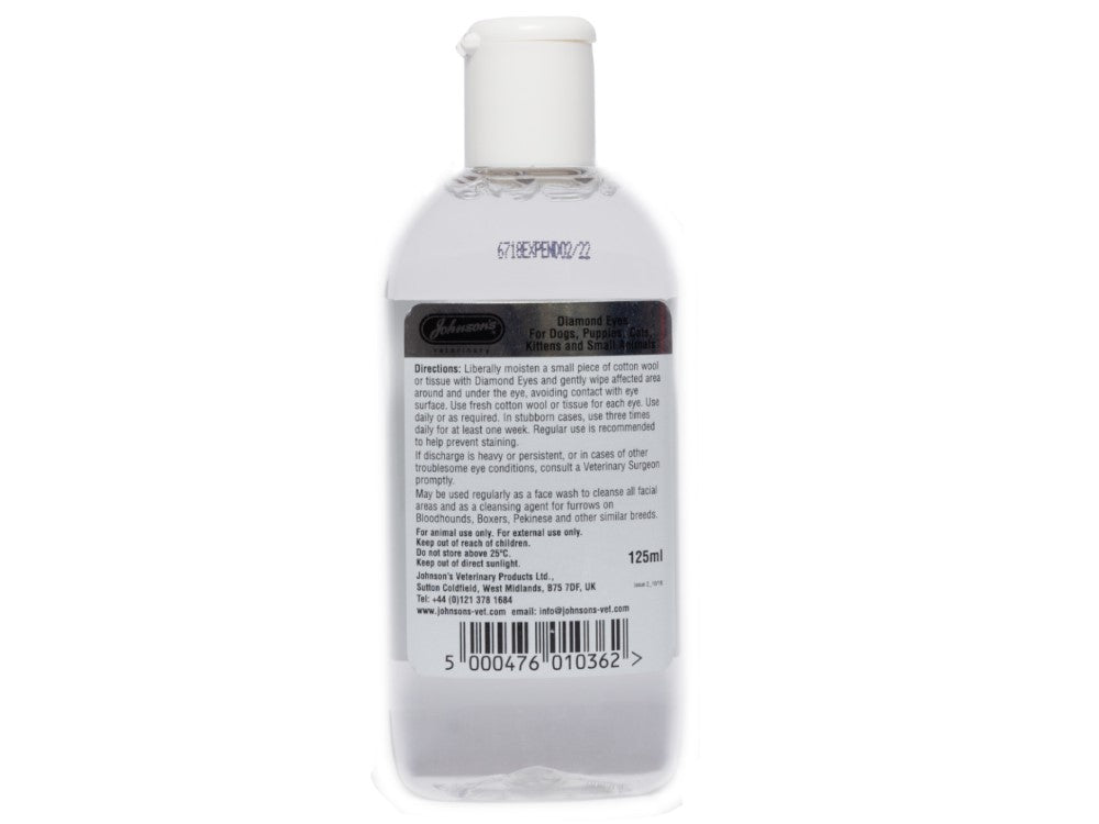 Johnsons Vet Diamond Eyes 125ml (TEARSTAIN/CLEANS) (Dog)