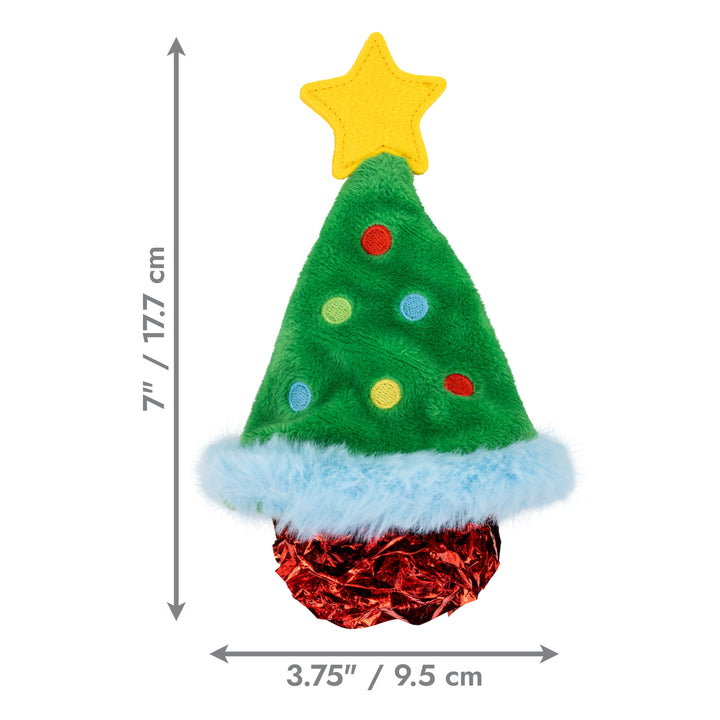 KONG Holiday Crackles Christmas Tree Green, Christmas cat toy