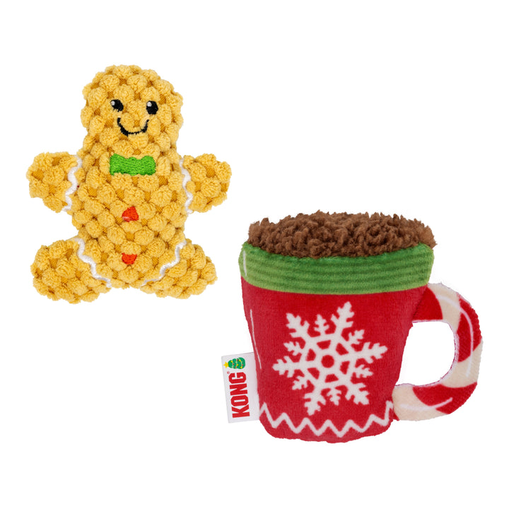 KONG Holiday Scrattles Gingerbread 2 Pack, Christmas cat toy
