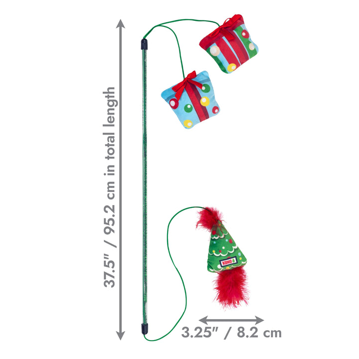 KONG Holiday Teaser Dual, Christmas cat toy