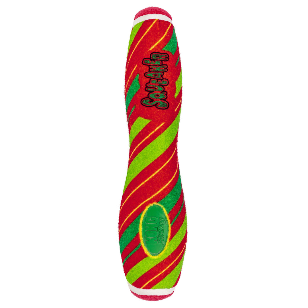 KONG Holiday AirDog Squeaker Stick Stripe Large, Christmas dog toy