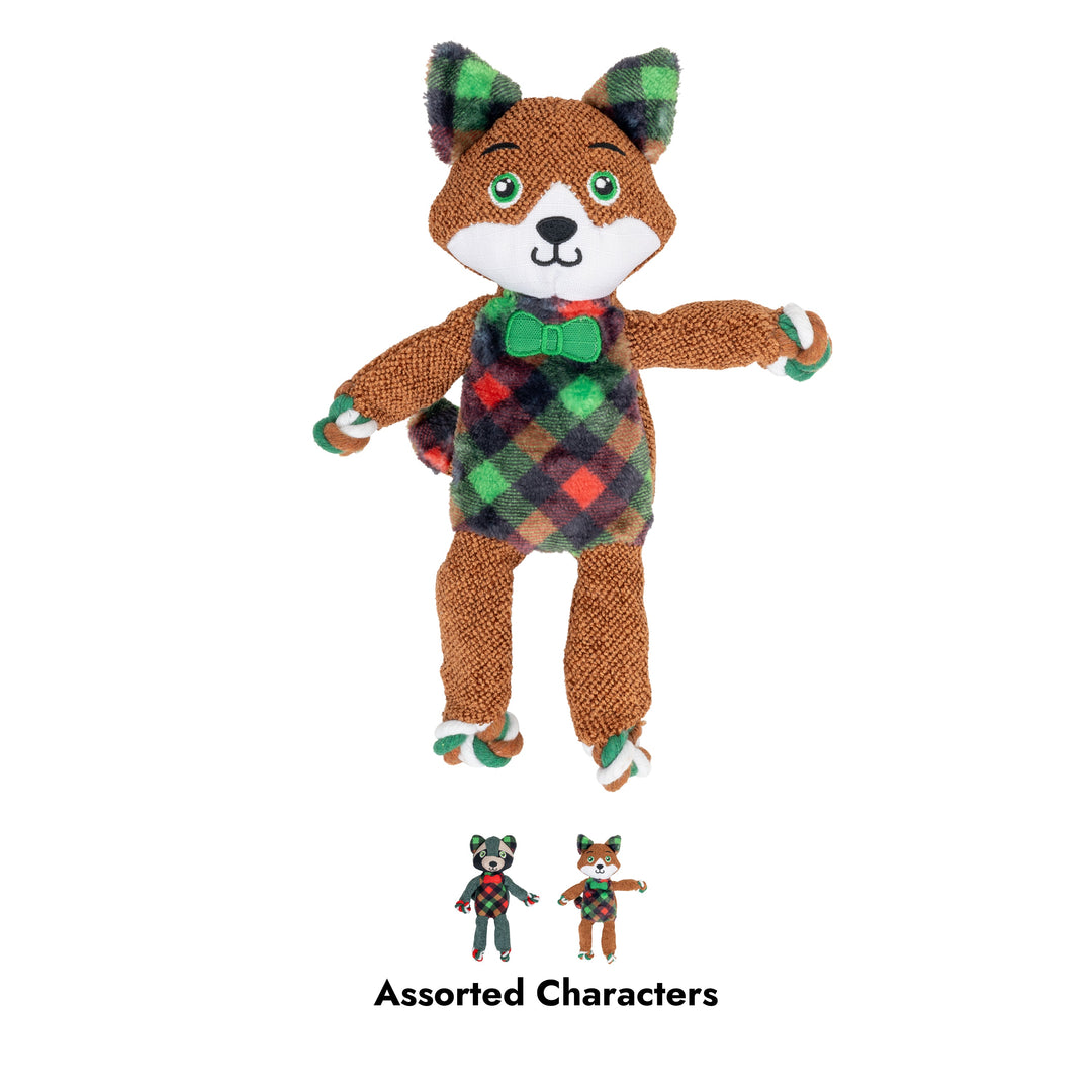 KONG Holiday Floppy Knots Dapper Assorted Small Medium, Christmas dog toy