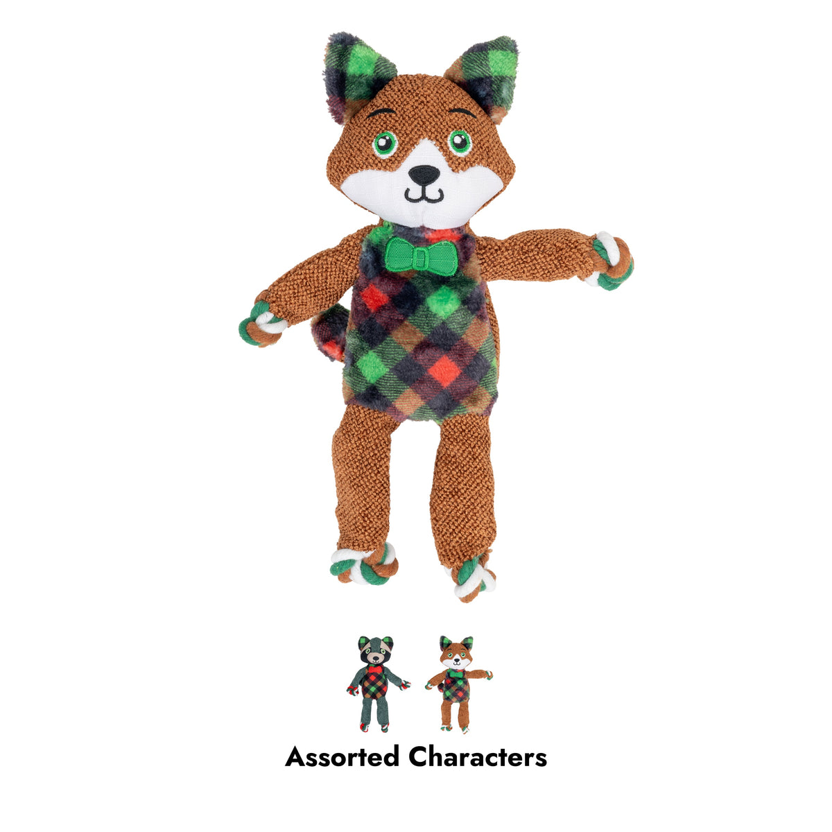 KONG Holiday Floppy Knots Dapper Assorted Small Medium, Christmas dog toy