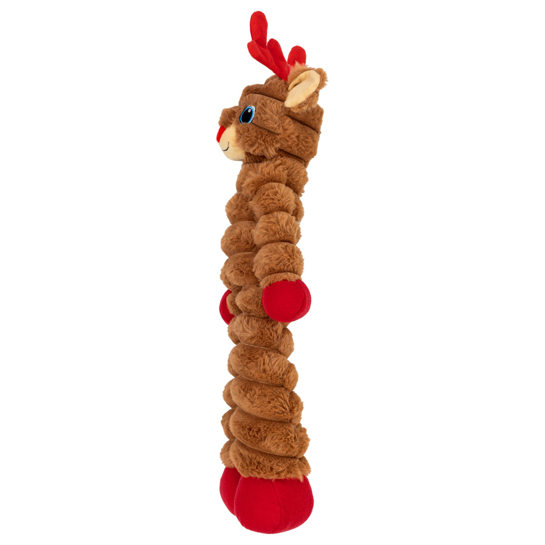KONG Holiday Shakers Crumples Reindeer Red XL, Christmas dog toy