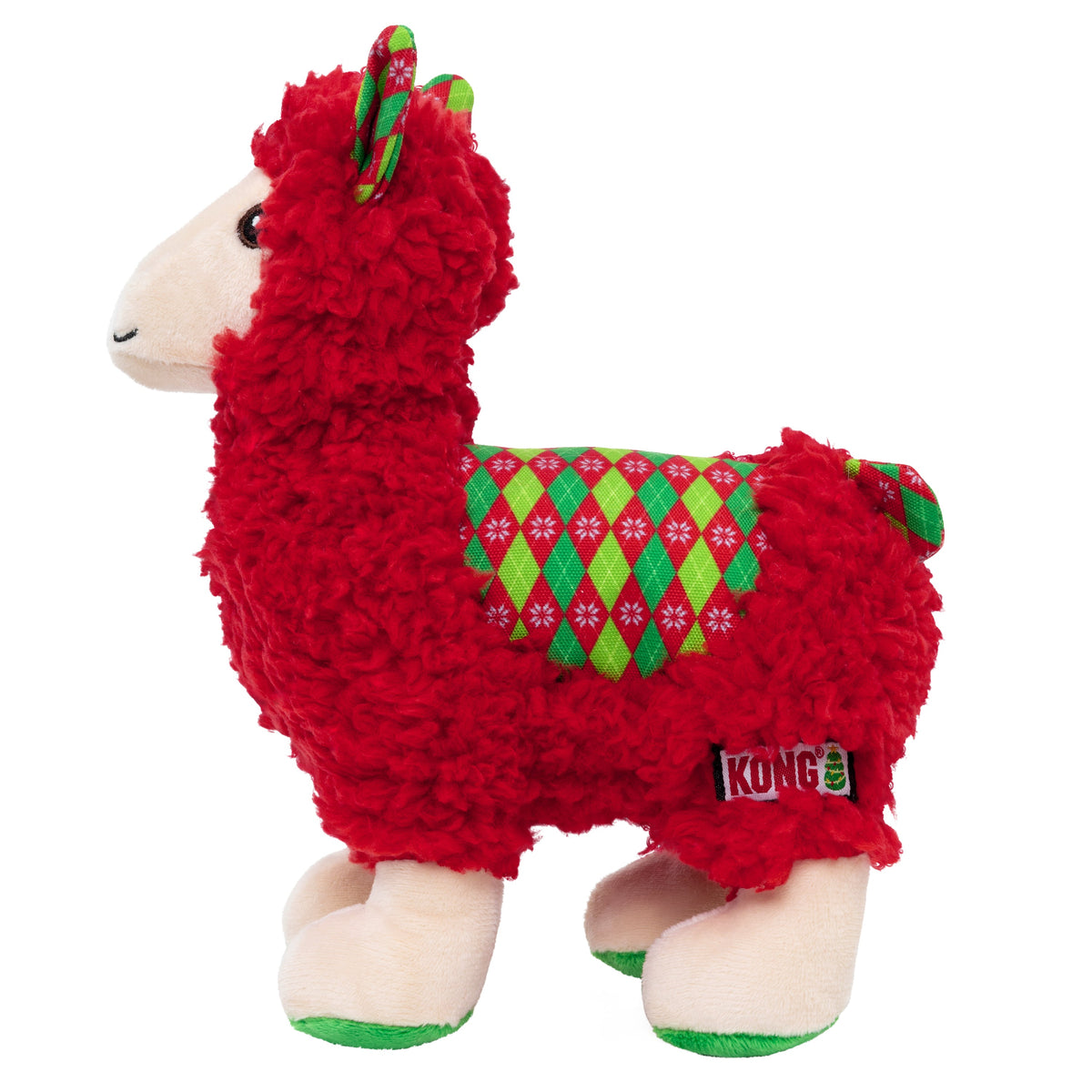 KONG Holiday Sherps Llama Red Medium, Christmas dog toy