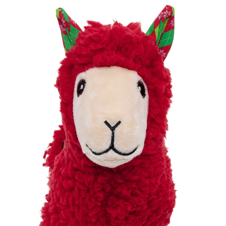 KONG Holiday Sherps Llama Red Medium, Christmas dog toy