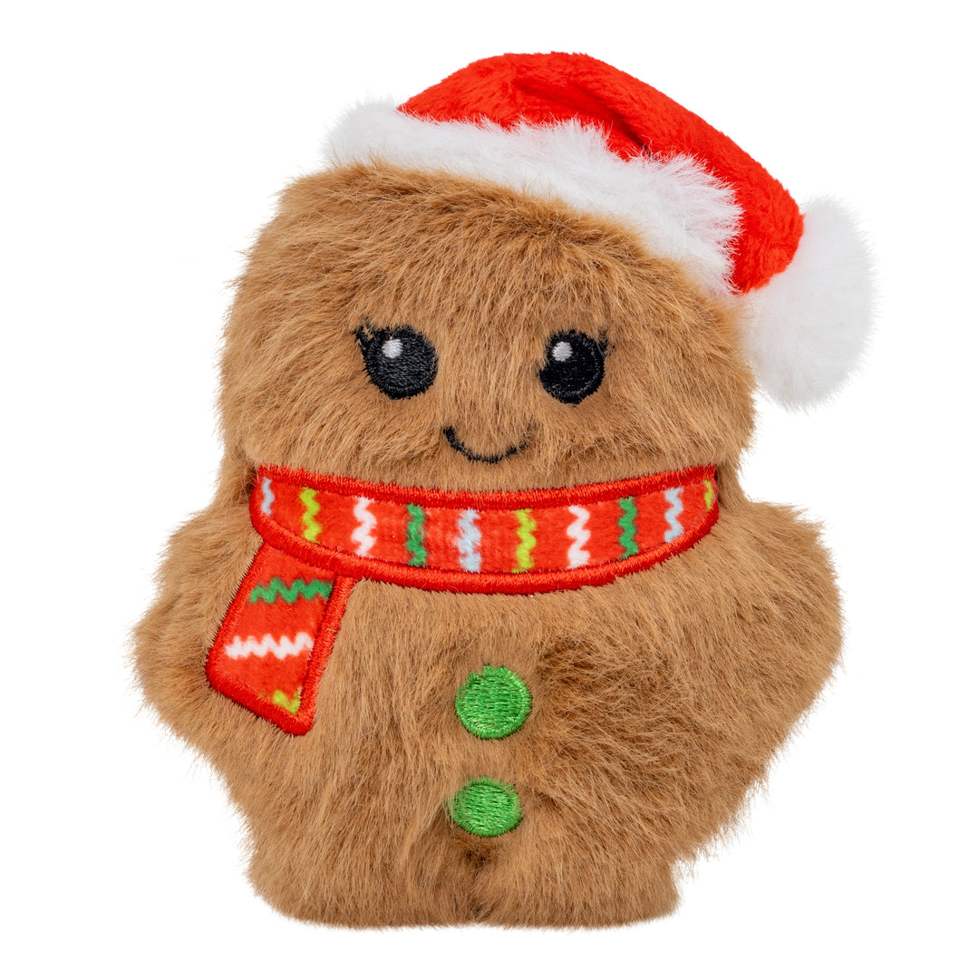 KONG Holiday Snuzzles Mini Santa Gingerbread XS, Christmas dog toy