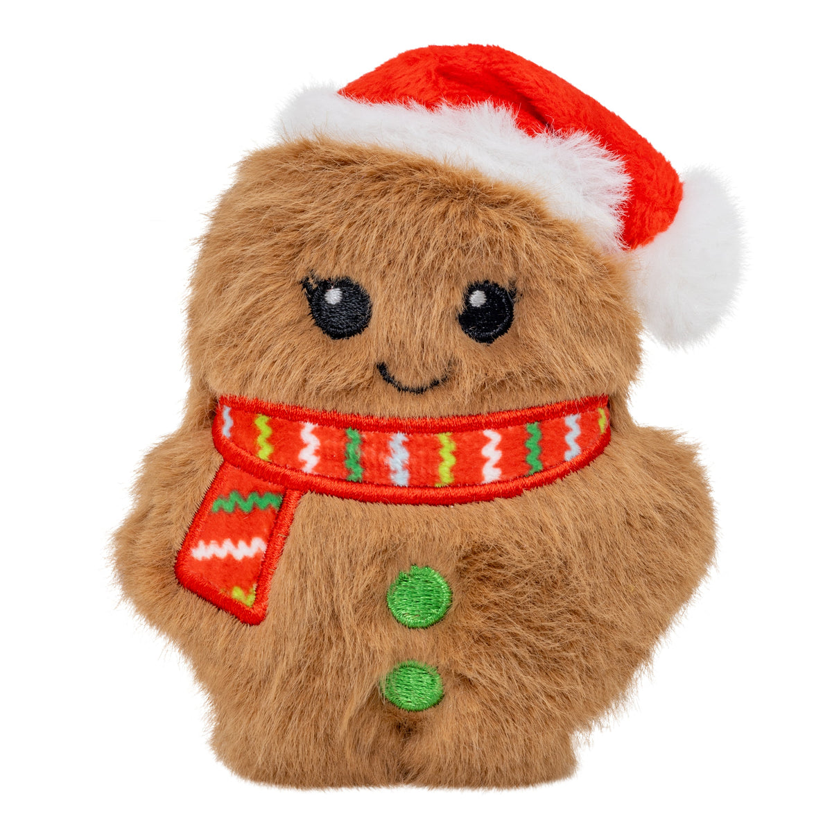 KONG Holiday Snuzzles Mini Santa Gingerbread XS, Christmas dog toy