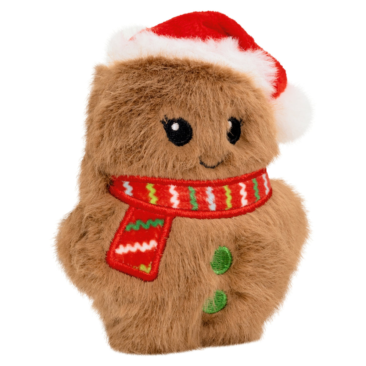 KONG Holiday Snuzzles Mini Santa Gingerbread XS, Christmas dog toy