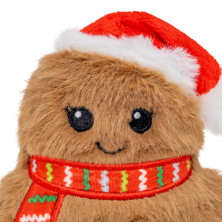 KONG Holiday Snuzzles Mini Santa Gingerbread XS, Christmas dog toy