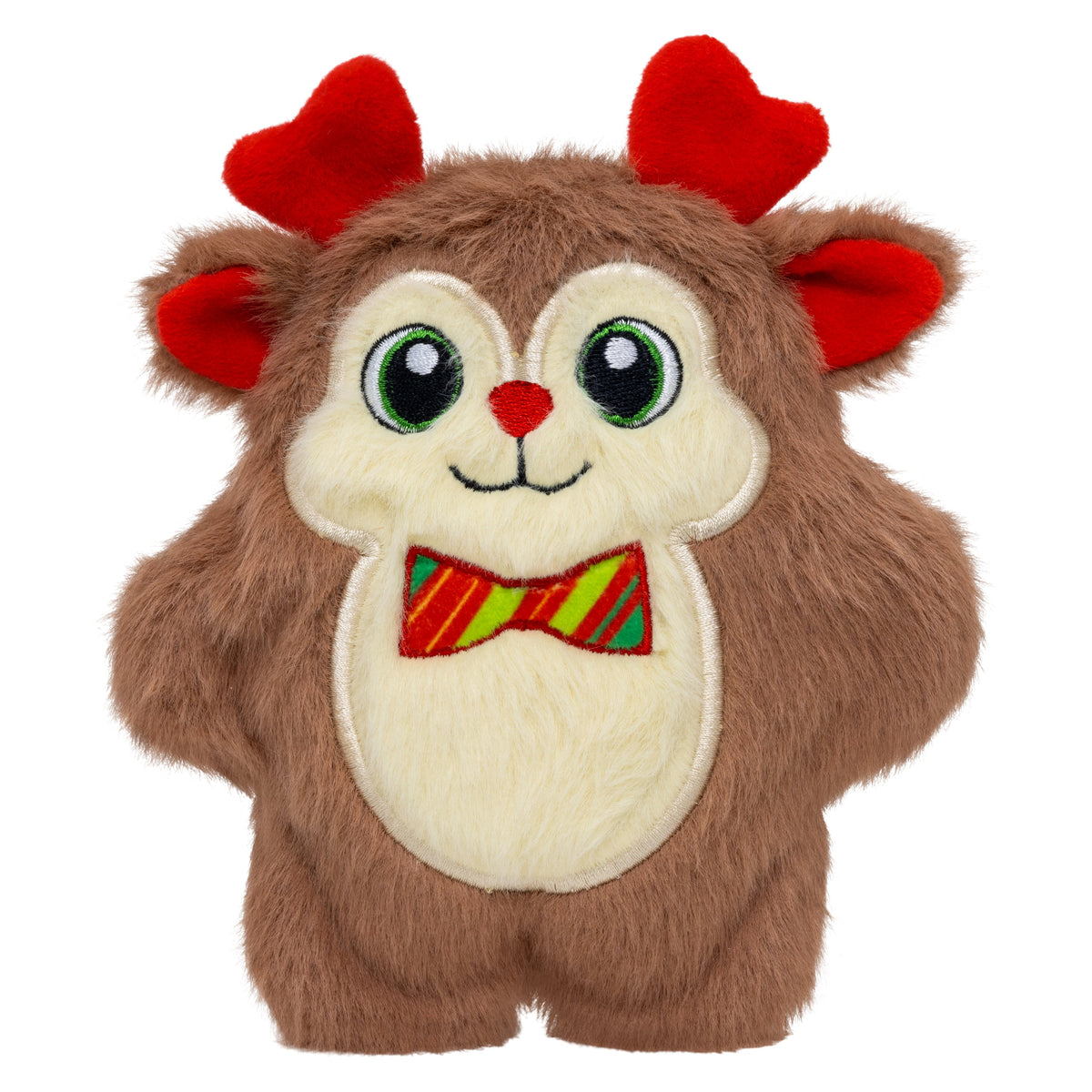 KONG Holiday Snuzzles Bow Tie Reindeer Small, Christmas dog toy