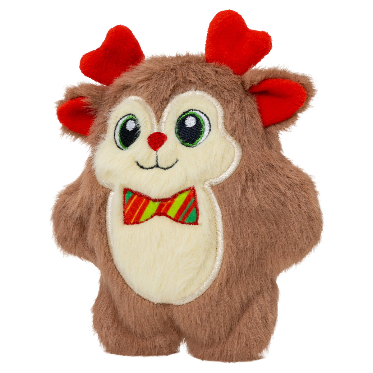 KONG Holiday Snuzzles Bow Tie Reindeer Small, Christmas dog toy