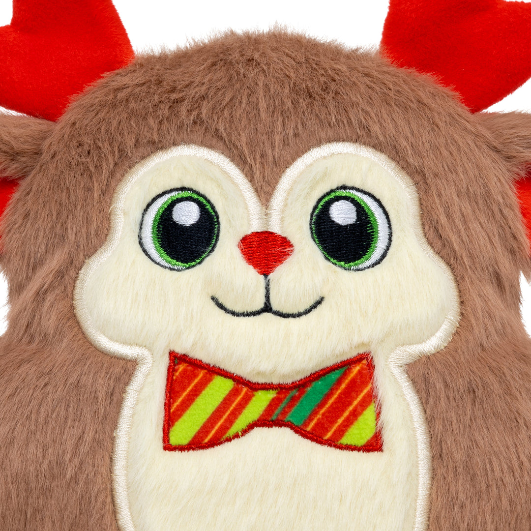 KONG Holiday Snuzzles Bow Tie Reindeer Medium, Christmas dog toy