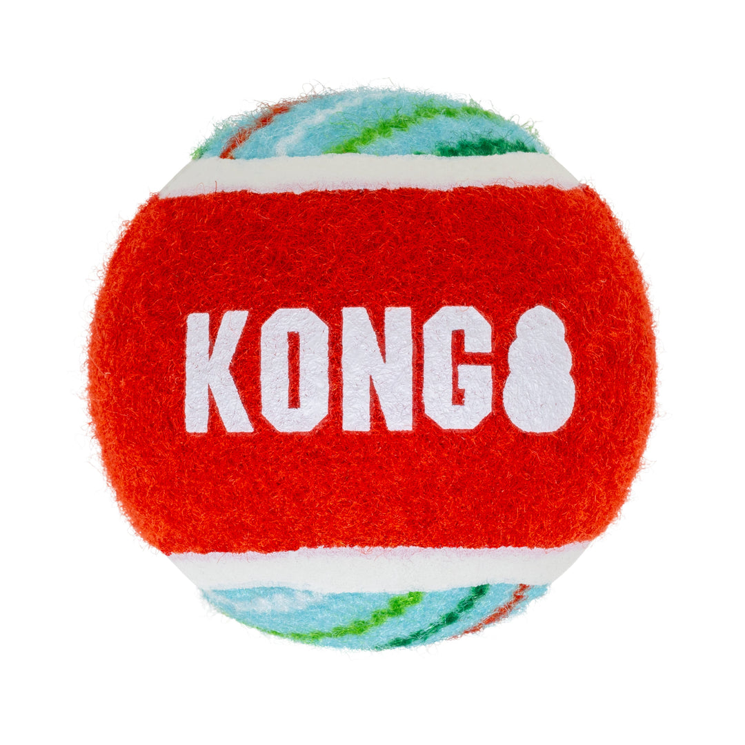 KONG Holiday SqueakAir Balls 6 Pack Medium, Christmas dog toy