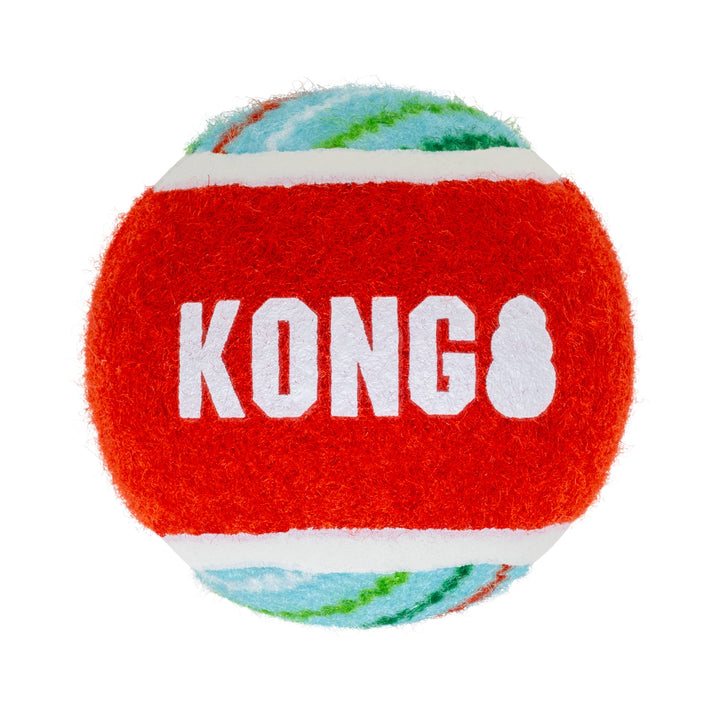 KONG Holiday SqueakAir Balls 6 Pack Medium, Christmas dog toy